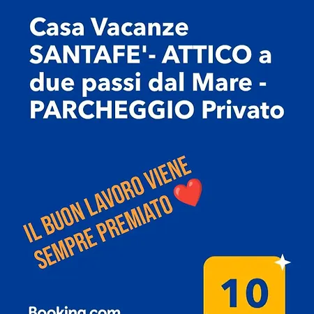 Holiday home Santafe'- Attico A Due Passi Dal Mare - Parcheggio Privato *